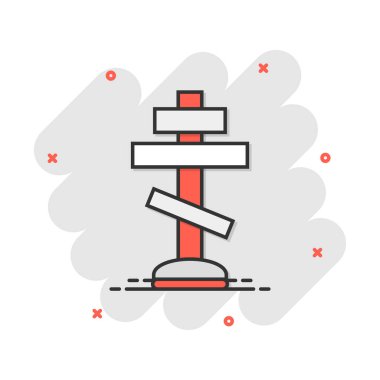 Vektör karikatür cadılar bayramı mezar ikonu, komik bir tarzda. Gravstone tabela resimli resim. Rip business sıçrama etkisi konsepti.