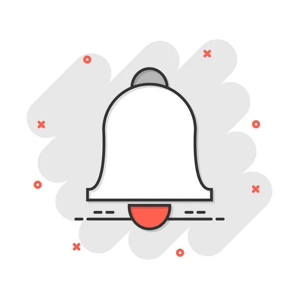 Ikona Dzwonka Wektorowego Komicznym Stylu Ilustracja Ilustracji Dzwonka Alarmowego Handbell — Wektor stockowy