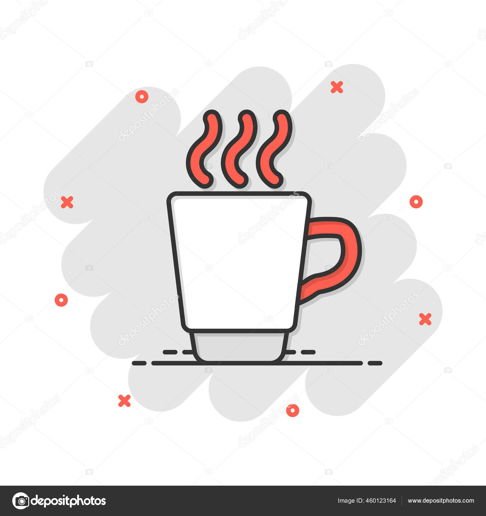 コーヒー コミックスタイルのティーカップアイコン コーヒーマグカップベクトル漫画イラストピクトグラム ビジネスコンセプトスプラッシュ効果を飲む ストックベクター C Sanek コーヒー コミックスタイルのティーカップアイコン コーヒーマグカップベクトル漫画イラストピクトグラム ビジネスコンセプトスプラッシュ効果を飲む ストックベクター C Sanek