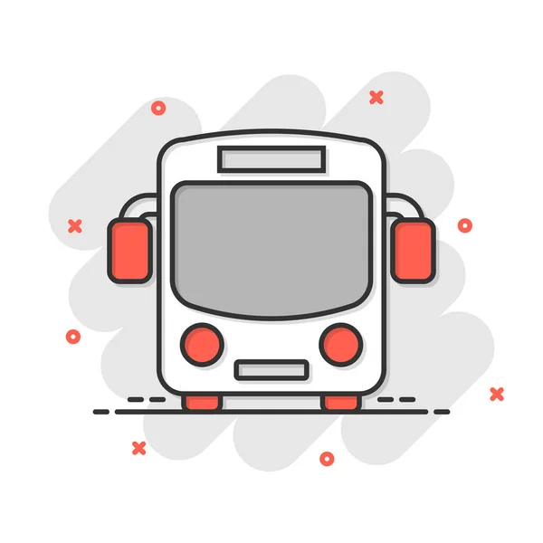 버스의 아이콘은 형식이다 만화는 그려졌다 컨셉트 스플래시 — 스톡 벡터