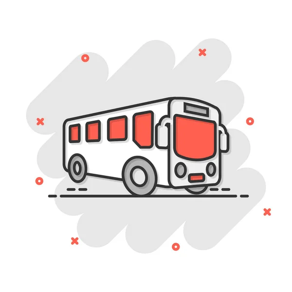 Icono Del Autobús Escolar Estilo Cómico Autobus Vector Ilustración Dibujos — Vector de stock