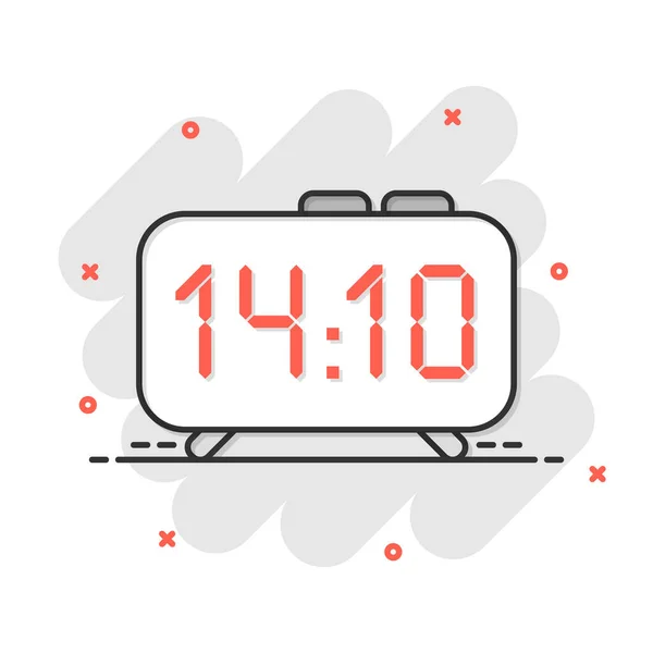 Icono Signo Reloj Estilo Cómico Gestión Del Tiempo Vector Ilustración — Vector de stock