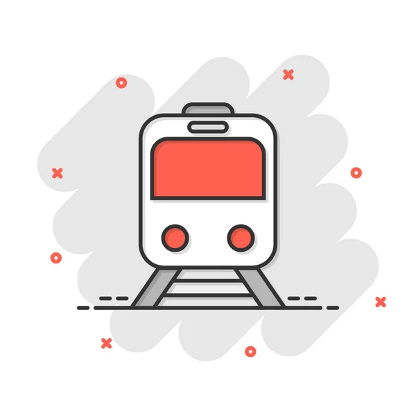 Icono Del Metro Estilo Cómico Tren Metro Ilustración Vectorial Dibujos — Vector de stock