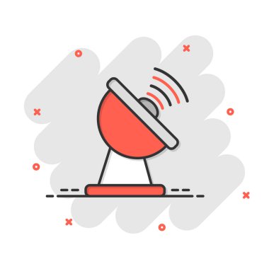 Uydu anten kulesi simgesi. Yayın arabası da