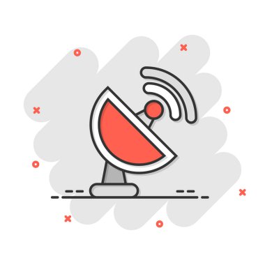 Uydu anten kulesi simgesi. Yayın arabası da