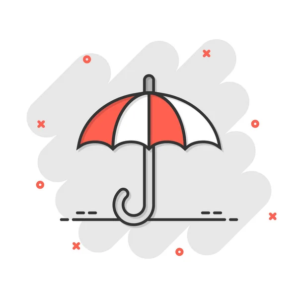 Regenschirm Ikone Comic Stil Parasol Cartoon Vektor Illustration Auf Weißem — Stockvektor
