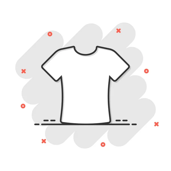 Tshirt Icoon Stripstijl Casual Kleding Cartoon Vector Illustratie Witte Geïsoleerde — Stockvector