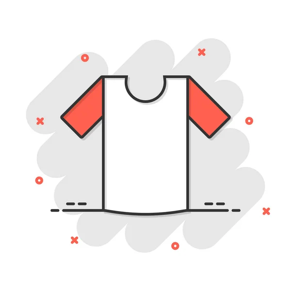 Tshirt Ikon Komisk Stil Casual Kläder Tecknad Vektor Illustration Vit — Stock vektor