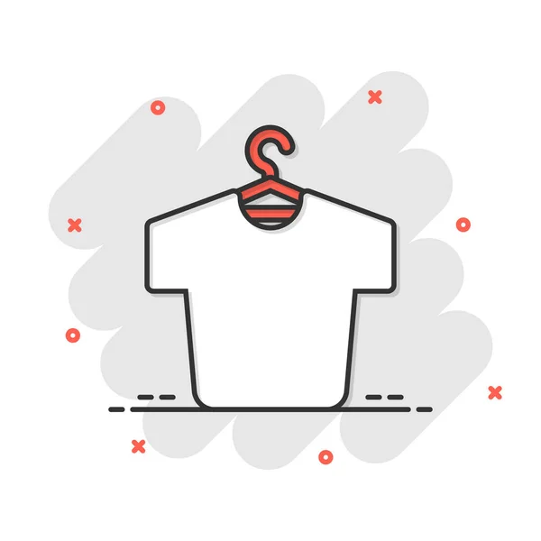 Shirt Ikone Comic Stil Lässige Kleidung Cartoon Vektor Illustration Auf — Stockvektor