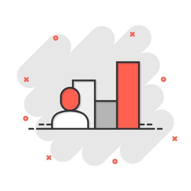 Çizgi roman tarzında büyüme ikonu olan insanlar. Beyaz izole edilmiş arka planda çalışma stratejisi çizimi. Ofis eğitimi su sıçratma etkisi iş kavramı.