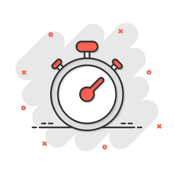 Icono Del Reloj Estilo Cómico Ver Ilustración Vectorial Dibujos Animados — Archivo Imágenes Vectoriales