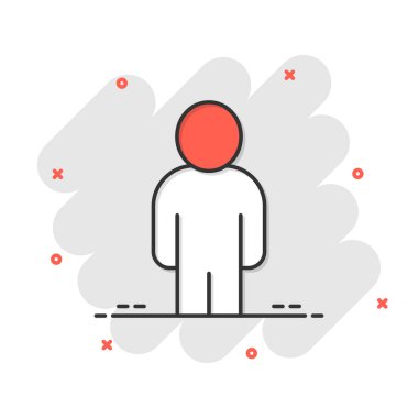 İnsanlar komik bir şekilde iletişim ikonu. İnsanlar beyaz arka planda vektör çizimleri yapıyor. Ortaklık su sıçratma etkisi iş kavramı.