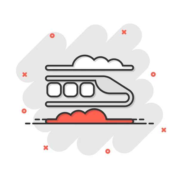 Icono Del Metro Estilo Cómico Tren Metro Ilustración Vectorial Dibujos — Archivo Imágenes Vectoriales