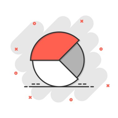 Çizgi roman tarzında grafik simgesi. Beyaz izole edilmiş arkaplanda diyagram çizimi. İstatistikler iş dünyası konseptini su yüzüne çıkardı.