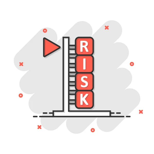 Ícone Nível Risco Estilo Cômico Resultado Ilustração Vetorial Cartoon Sobre —  Vetores de Stock