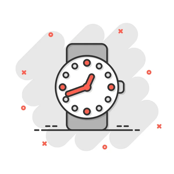 Wrist Watch Icon Comic Style Hand Clock Cartoon Vector Illustration — Stock Vector