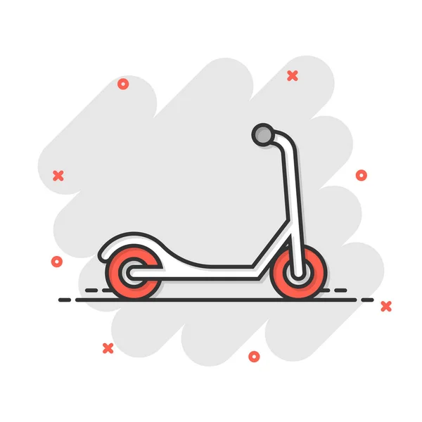 Icône Scooter Électrique Dans Style Comique Illustration Vectorielle Dessin Animé — Image vectorielle