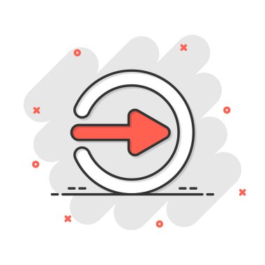 Düz biçimli giriş simgesi. Beyaz izole arkaplanda ok erişimi vektör illüstrasyonu. Kapı girişi iş konsepti.