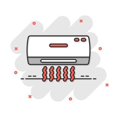 Koşullandırıcı simgesi düz stil. Beyaz izole arkaplanda soğutucu vektör çizimi. Soğuk iklim iş kavramı.