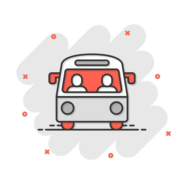 Icono Autobús Estilo Plano Ilustración Vectorial Coach Sobre Fondo Blanco — Vector de stock