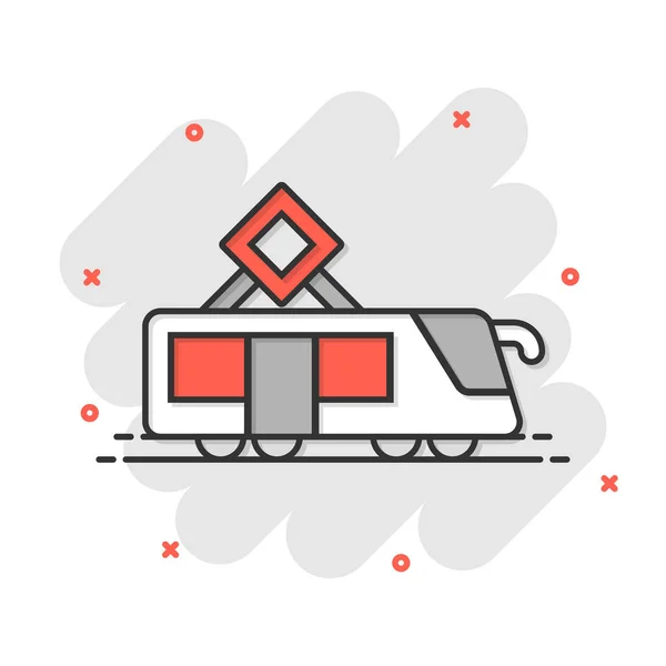 Icono Del Metro Estilo Cómico Tren Metro Ilustración Vectorial Dibujos — Archivo Imágenes Vectoriales