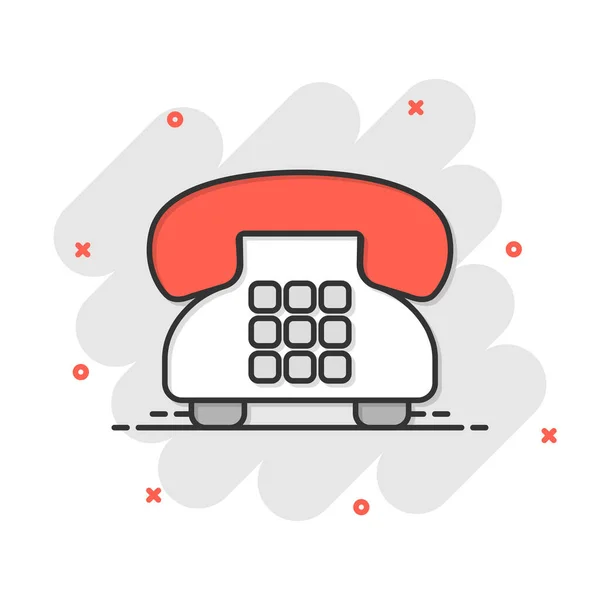 Icono Del Teléfono Móvil Estilo Cómico Charla Telefónica Ilustración Vectorial — Vector de stock