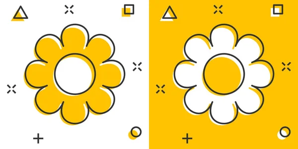 Vector Cartoon Kamillenblüten Ikone Comic Stil Daisy Konzept Illustration Piktogramm — Stockvektor