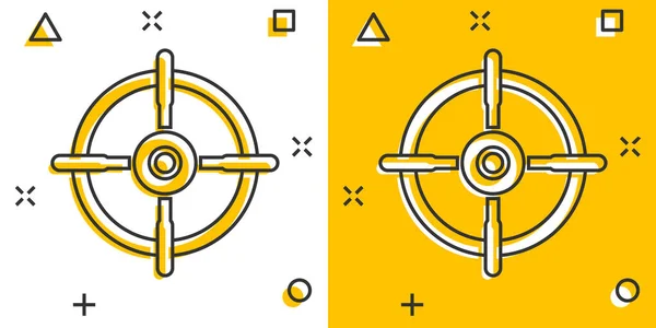 Fotografering Mål Vektor Ikon Komisk Stil Sikta Krypskytt Symbol Tecknad — Stock vektor
