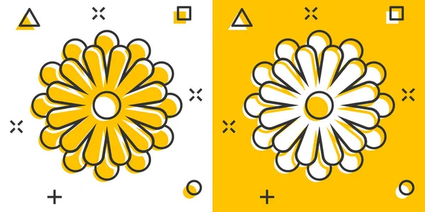 Blumenblatt Ikone Comic Stil Magnolie Dahlienvektorgrafik Auf Weißem Isoliertem Hintergrund — Stockvektor