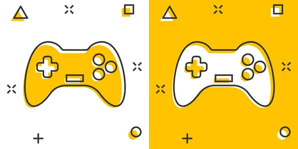 Ícone Sinal Joystick Estilo Cômico Ilustração Desenho Animado Vetorial Gamepad —  Vetores de Stock