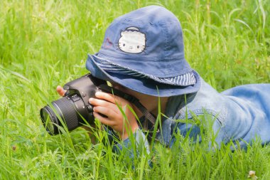 Yaz tatili. Çocuk zevk.