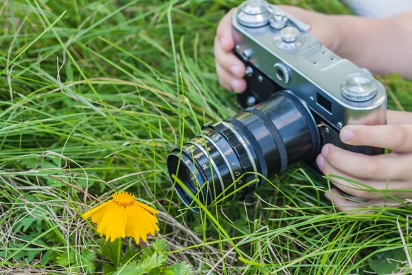 Fotografar macro. Lente macro . — Fotografia de Stock