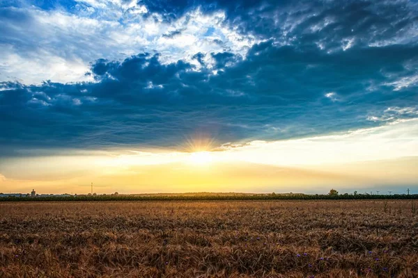 Cielo Fondo Atardecer Amanecer Nube Roja Cielo —  Fotos de Stock