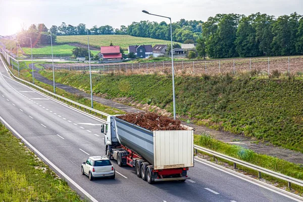 Camion Strada Violazione Del Trasporto Merci — Foto Stock