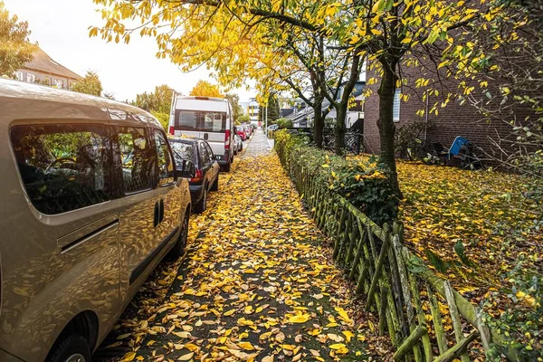 Rues Urbaines Arrière Plan Automnal Europe — Photo