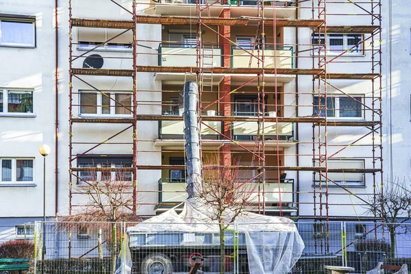 Alte Gebäude Reparieren Fassade Rekonstruktion — Stockfoto