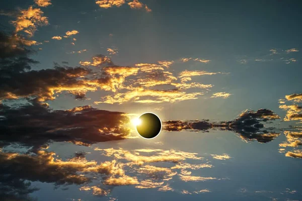 Затмение Солнца Красивое Небо Природы — стоковое фото