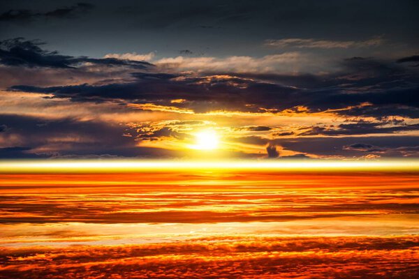 Fiery sunset, summer nights. background of clouds , background clouds of dawn or sunset, Heaven religion