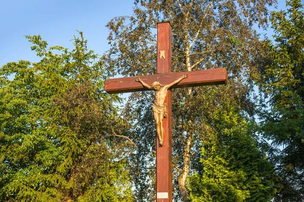 Jezus Chrystus Krzyżu Tło Religii — Zdjęcie stockowe
