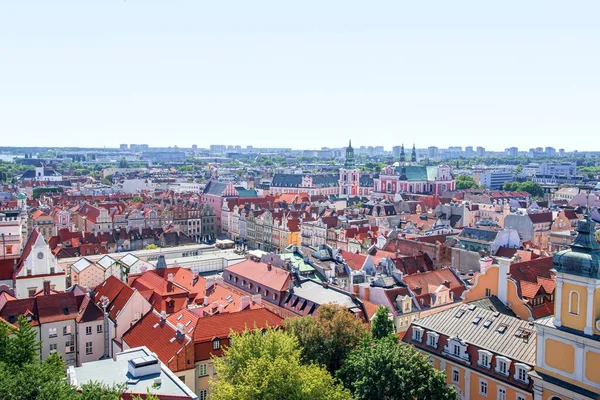 Los Tejados Son Rojos Ciudad Vieja Centro Histórico Polonia Vista — Foto de Stock