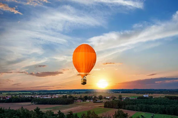 Balon Yüksekten Güzel Bir Manzara — Stok fotoğraf