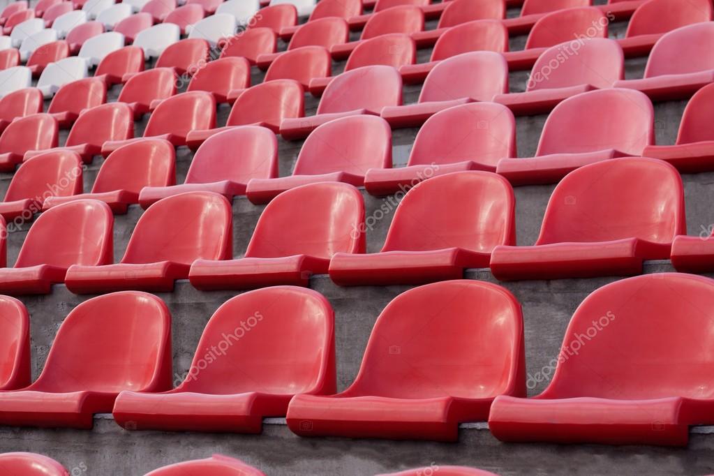 Stadium Red Chairs Soccer Places For Fans Stock Photo By C Yaalan