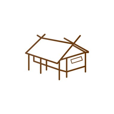 wooden house isolated on white vector