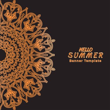 Mandala şeklindeki yaz dairesel deseni