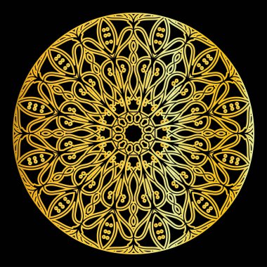 Kına için mandala şeklinde dairesel desen