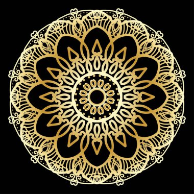 Kına için mandala şeklinde dairesel desen