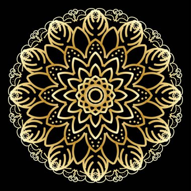 Kına için mandala şeklinde dairesel desen