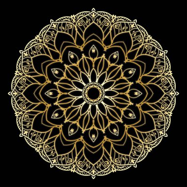 Kına için mandala şeklinde dairesel desen