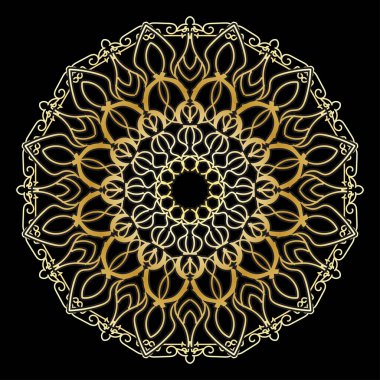 Kına için mandala şeklinde dairesel desen