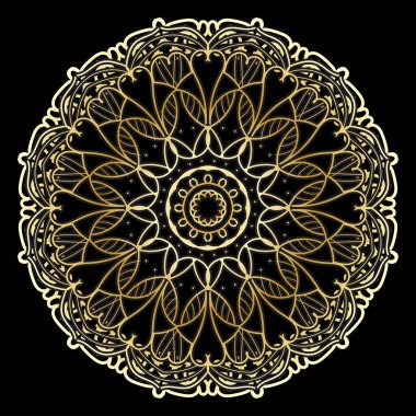 Kına için mandala şeklinde dairesel desen